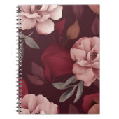 Crimson Floral Notitieboek (Voorkant)