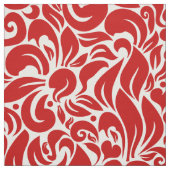 Crimson Floral Stof (Swatch)