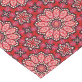 Crimson Floral Tile Pattern in Rich Red Geometric  Medium Tafelloper (Hoek)