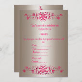 CRIMSON FLOURISH INVITATIONS BY IDODESIGNS KAART (Voorkant / Achterkant)