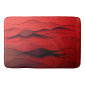 Crimson Flow – Abstract Red Waves of Motion Badmat (Voorkant)
