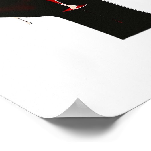 Crimson Flow – Graphic Hand Expression Poster (Hoek)