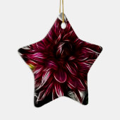 Crimson Flower Keramisch Ornament (Rechts)
