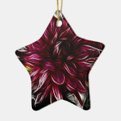 Crimson Flower Keramisch Ornament (Links)