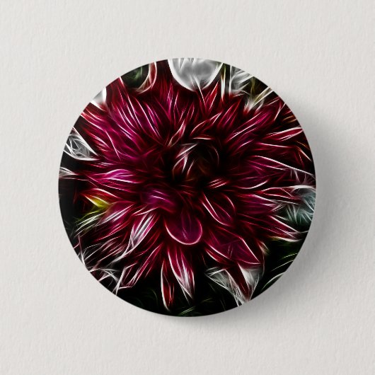 Crimson Flower Ronde Button 5,7 Cm (Voorkant)