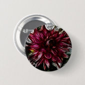 Crimson Flower Ronde Button 5,7 Cm (Voorkant /achterkant)