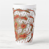Crimson Flowline Latte Mug Mok (Voorkant)