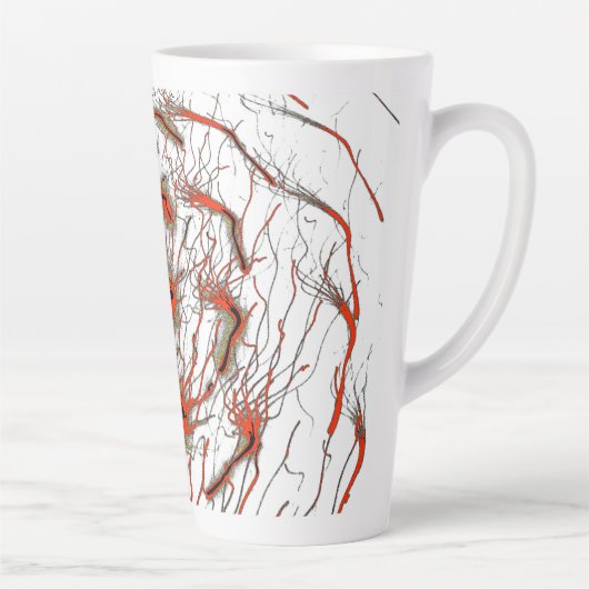 Crimson Flowline Latte Mug Mok (Rechts)