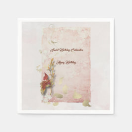 Crimson fluistert 40ste verjaardag papieren servet