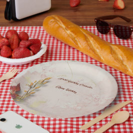 Crimson fluistert 40ste verjaardagspapier borden papieren bordje