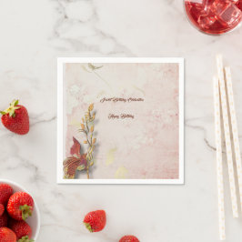 Crimson fluistert 40ste verjaardagspapier Napkins Servet