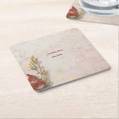 Crimson fluistert kartonnen onderzetters (Schuin)