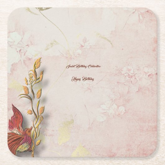 Crimson fluistert kartonnen onderzetters (Voorkant)