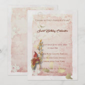 Crimson fluistert uitnodiging voor 40ste verjaarda (Voorkant / Achterkant)