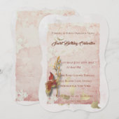 Crimson fluistert uitnodiging voor 40ste verjaarda (Voorkant / Achterkant)