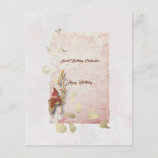 Crimson fluistert verjaardagsfeestje flyers (Voorkant)