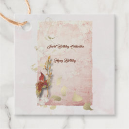 Crimson fluistert voor 40ste verjaardag bedankjes labels