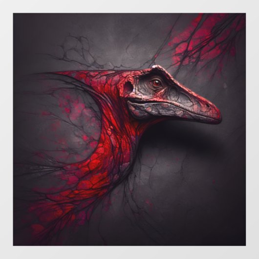 Crimson Fossil opgegraven raam klampen Raamsticker (Vel)