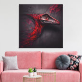 Crimson Fossil Unearthed - AI Genius Canvas Afdruk (Insitu (Woonkamer))