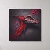 Crimson Fossil Unearthed - AI Genius Canvas Afdruk (Voorkant)