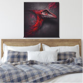Crimson Fossil Unearthed - AI Genius Canvas Afdruk (Insitu (Slaapkamer))