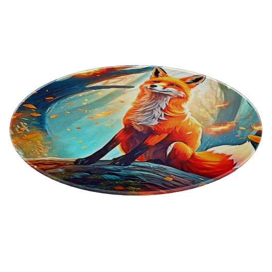 Crimson Fox Scene Design Snijplank (Hoek)