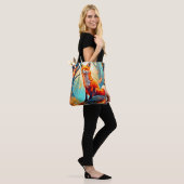 Crimson Fox Scene Design Tote Bag (Op model)