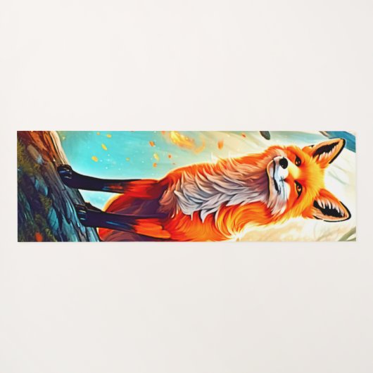 Crimson Fox Scene Design Yogamat (Achterkant (horizontaal))