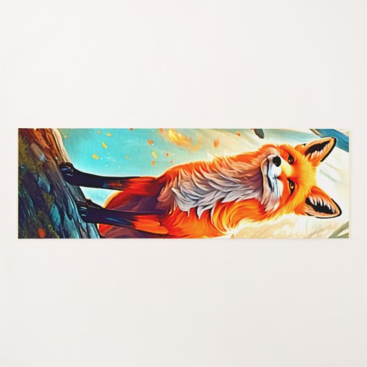 Crimson Fox Scene Design Yogamat (Voorkant (horizontaal))