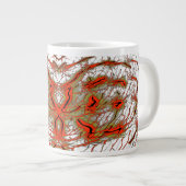 Crimson Fractalcore Jumbo Mug Grote Koffiekop (Voorkant rechts)