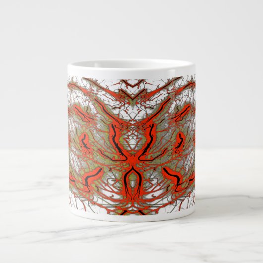 Crimson Fractalcore Jumbo Mug Grote Koffiekop (Voorkant)