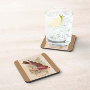 Crimson Fronted Finch Bier Onderzetter