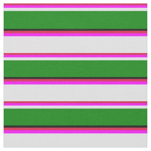 Crimson, Fuchsia, Lavender, Green en Black Stof (Close Up)