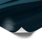 Crimson Full Moon Over Calm Waters Perfect Poster (Hoek)