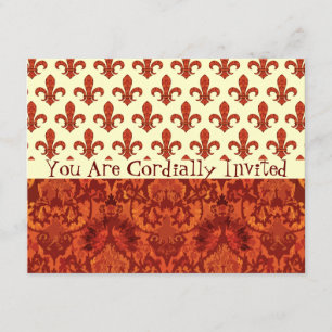 Crimson Garden Fleur de lis Kaart