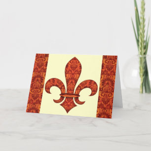 Crimson Garden Fleur de lis Kaart