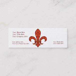 Crimson Garden Fleur de lis Mini Visitekaartje
