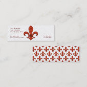 Crimson Garden Fleur de lis Mini Visitekaartje (Voorkant / Achterkant)