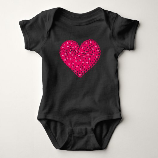 Crimson geïsoleerd hart romper (Voorkant)