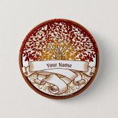 Crimson Genealogy Family Tree Button (Voorkant)