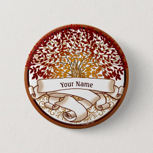 Crimson Genealogy Family Tree Button