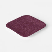 Crimson glitter papieren bordje (Gebogen)