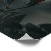 🌹 Crimson Glow in the Dusk ✨ Poster (Hoek)