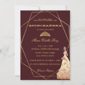 Crimson Glow Quinceañera Tiara Kaart (Achterkant)