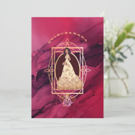 Crimson Glow Quinceañera Tiara Kaart