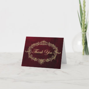 Crimson & Gold Dankbetuigingskaart Bedankkaart