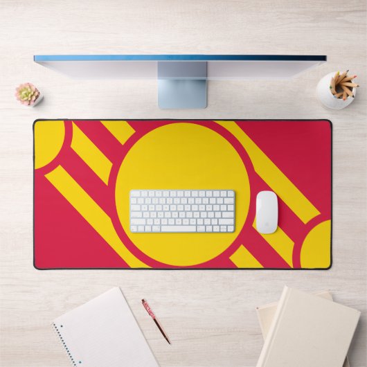 Crimson & Gold Diagonal Crest Mat – Customizable (Kantoor 1)