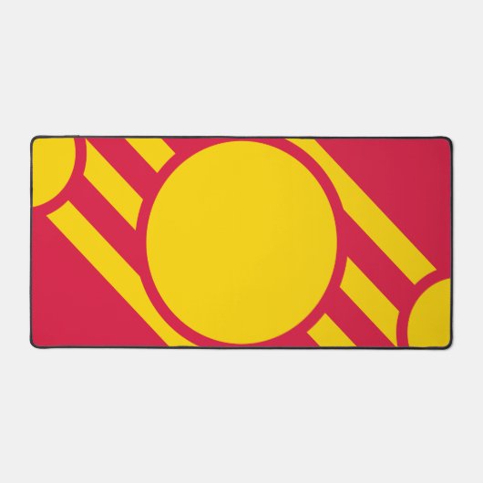 Crimson & Gold Diagonal Crest Mat – Customizable (Voorkant)