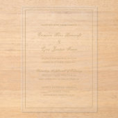 Crimson Gold Eenvoudige bruiloft Acryl Uitnodigingen (Voorkant)