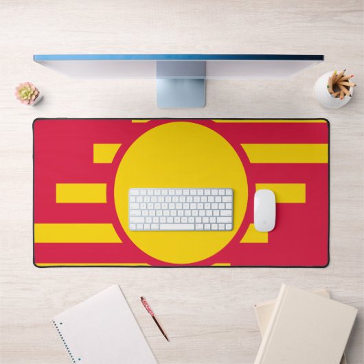 Crimson & Gold Emblem Circle Desk Mat – Customize (Kantoor 1)